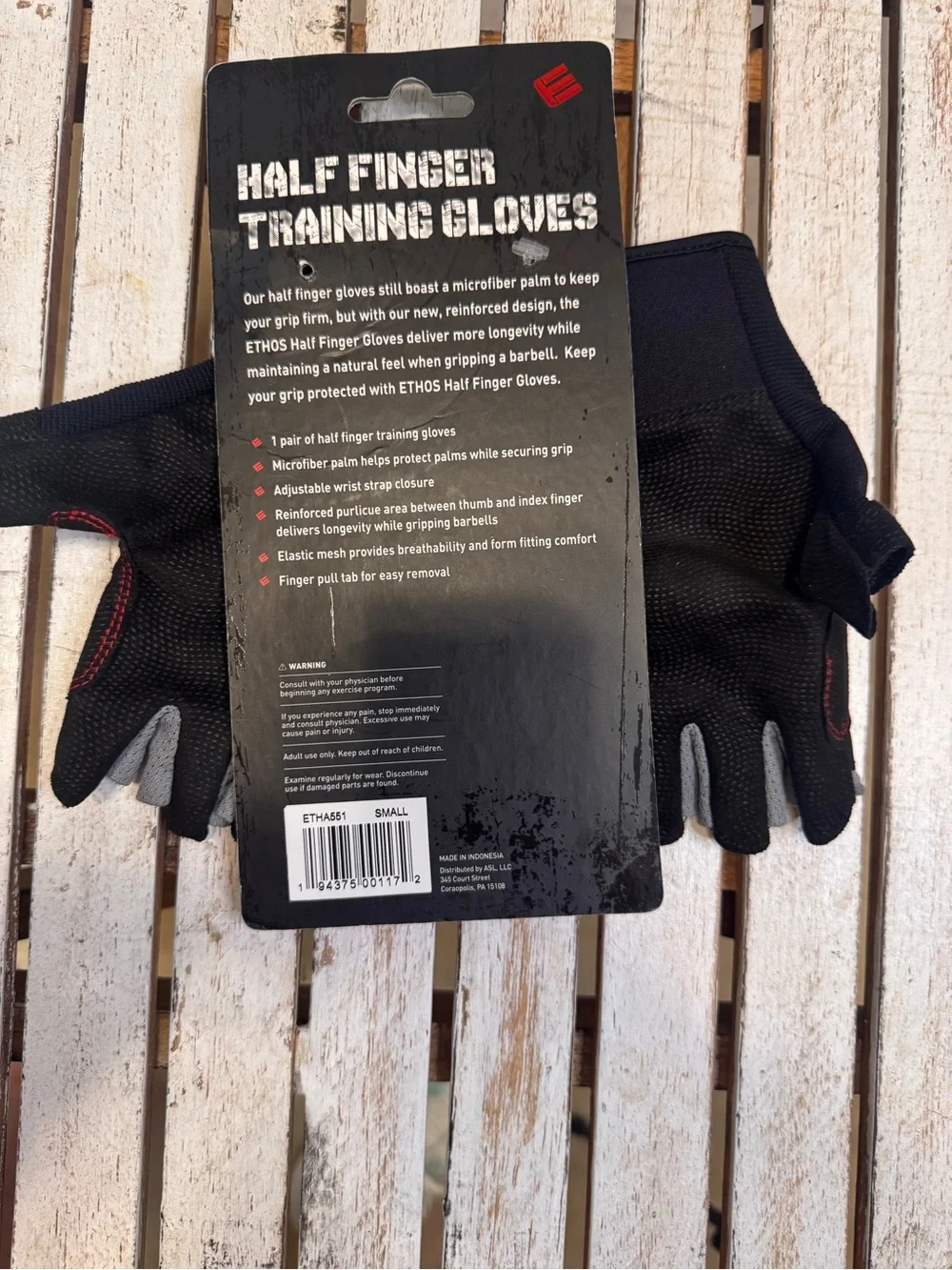 Ethos Kids Half-Finger Training Gloves in Black & Gray